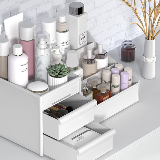 Makeup Organizer With Drawers and Bathroom Countertop Organizer for Cosmetics